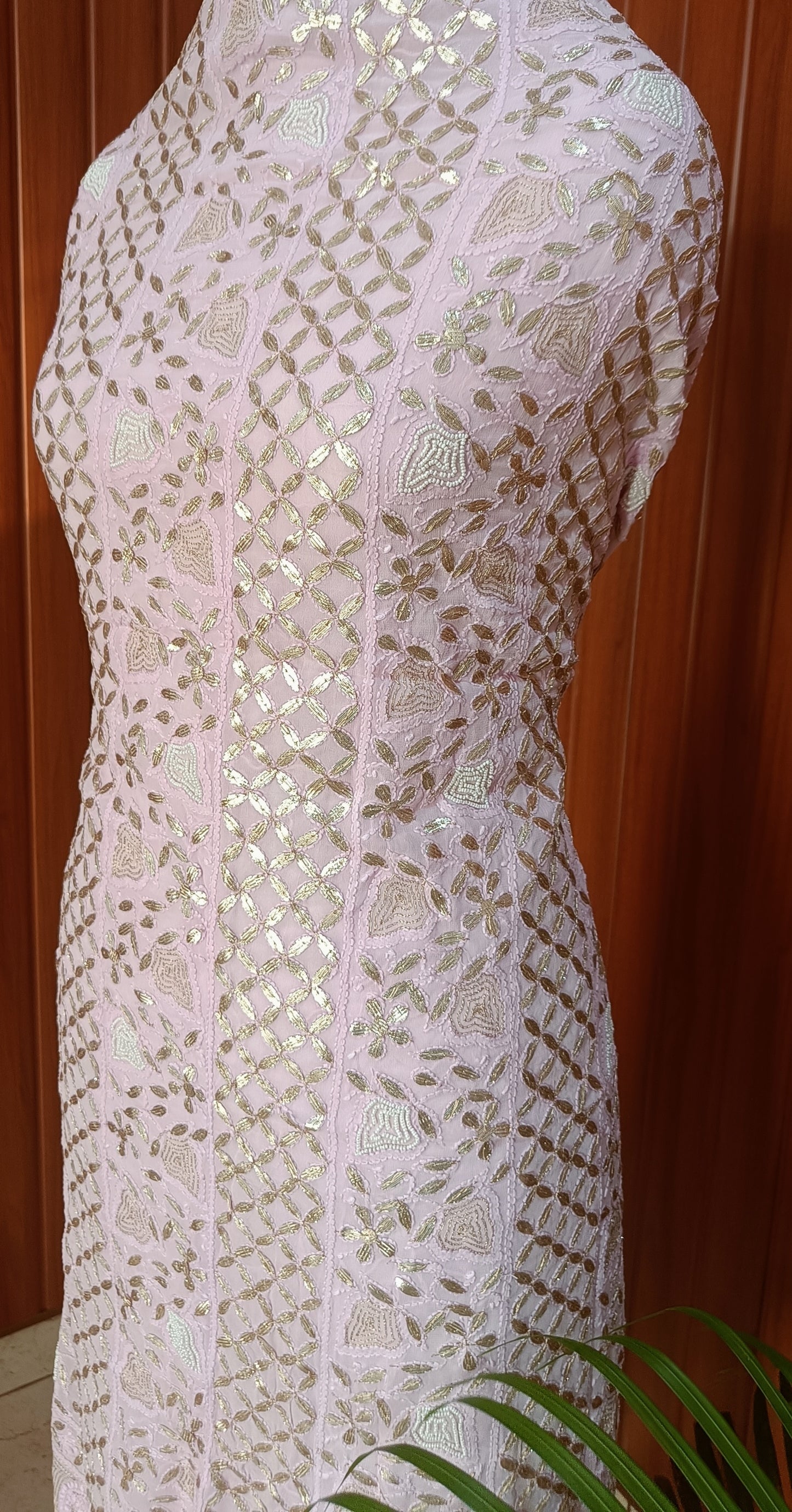 Chikankari and gota patti kurta and Dupatta