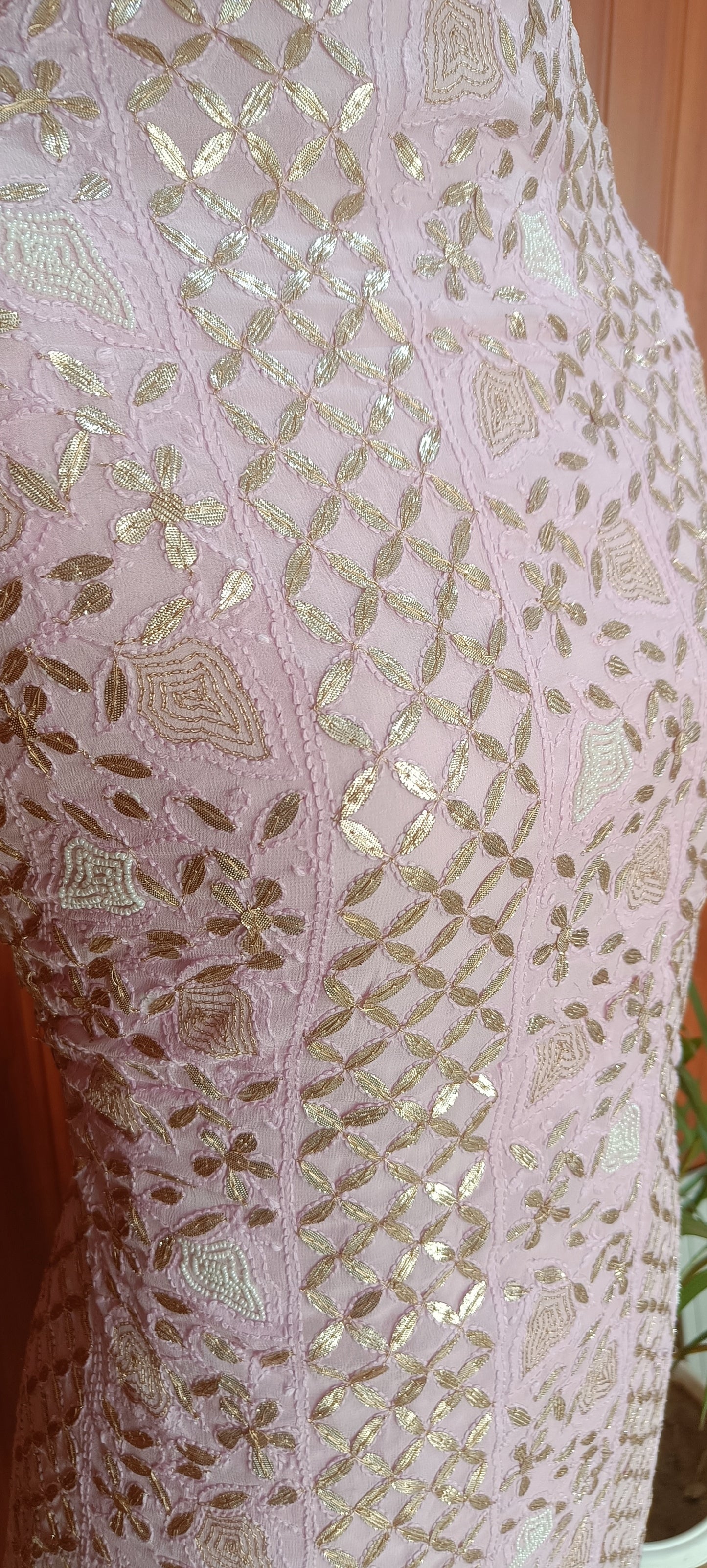 Chikankari and gota patti kurta and Dupatta